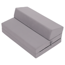 Összecsukható matrac/fotel, 2v1, világosszürke, VEDIS