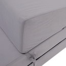 Összecsukható matrac/fotel, 2v1, világosszürke, VEDIS