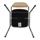 Szék tárgyalóterembe, barna textilbőr, ZEKI