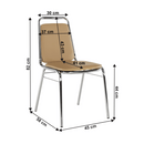 Szék tárgyalóterembe, barna textilbőr, ZEKI