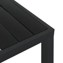 vidaXL fekete alumínium és WPC kerti asztal 80 x 80 x 74 cm