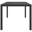 vidaXL fekete alumínium és WPC kerti asztal 150 x 90 x 74 cm