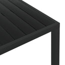 vidaXL fekete alumínium és WPC kerti asztal 150 x 90 x 74 cm