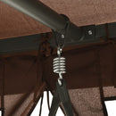 vidaXL kávébarna átalakítható pavilon hintaágy