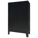 vidaXL ipari stílusú fekete fém ruhásszekrény 67 x 35 x 107 cm