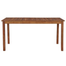 vidaXL tömör akácfa kerti asztal 150 x 90 x 74 cm