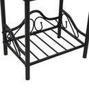 vidaXL 2 db fekete acél/edzett üveg éjjeliszekrény 45 x 30,5 x 60 cm