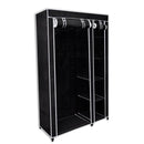 vidaXL fekete összecsukható ruhásszekrény 110 x 45 x 175 cm