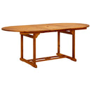 vidaXL tömör akácfa kerti asztal 200 x 100 x 75 cm
