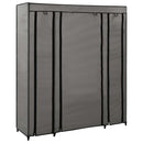 vidaXL szürke szövet ruhásszekrény tárolórekeszekkel 150 x 45 x 176 cm