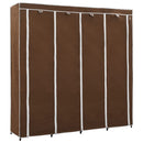 vidaXL barna ruhásszekrény 4 tárolórekesszel 175 x 45 x 170 cm