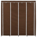 vidaXL barna ruhásszekrény 4 tárolórekesszel 175 x 45 x 170 cm