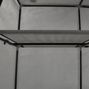 vidaXL szürke szövet ruhaszekrény rekeszekkel és rudakkal 150x45x175cm
