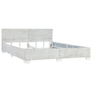 vidaXL szürke természetes rattan ágykeret 180 x 200 cm