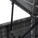 vidaXL szürke polyrattan napozóágy párnával