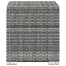 vidaXL szürke polyrattan napozóágy párnával és teázóasztallal