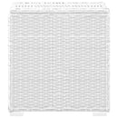 vidaXL fehér polyrattan napozóágy párnával és teázóasztallal