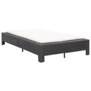 vidaXL fekete polyrattan kétszemélyes napozóágy párnával