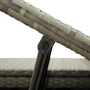 vidaXL kétszemélyes szürke polyrattan napozóágy párnával