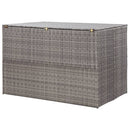 vidaXL szürke polyrattan kerti tárolóláda 150 x 100 x 100 cm