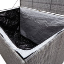 vidaXL szürke polyrattan kerti tárolóláda 150 x 100 x 100 cm