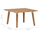 vidaXL tömör akácfa kerti dohányzóasztal 60 x 60 x 36 cm