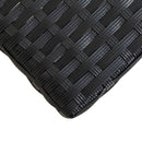 vidaXL fekete polyrattan és tömör akácfa kerti pad 120 cm