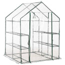 vidaXL melegház 8 polccal 143 x 143 x 195 cm