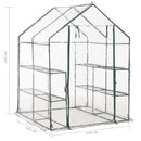 vidaXL melegház 8 polccal 143 x 143 x 195 cm