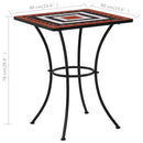 vidaXL terrakotta és fehér kerámia mozaikos bisztróasztal 60 cm