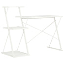 vidaXL fehér íróasztal polccal 116 x 50 x 93 cm