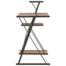 vidaXL fekete és barna íróasztal polccal 116 x 50 x 93 cm