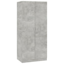 vidaXL betonszürke szerelt fa ruhásszekrény 80 x 52 x 180 cm