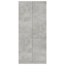 vidaXL betonszürke szerelt fa ruhásszekrény 80 x 52 x 180 cm