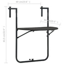 vidaXL barna rattan hatású műanyag függő erkélyasztal 60x64x83,5 cm