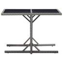 vidaXL antracitszürke polyrattan és üveglapos kerti asztal 110x53x72cm