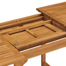 vidaXL kihúzható tömör tíkfa kerti asztal (110-160) x 80 x 75 cm