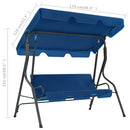 vidaXL sötétkék szövet kerti hintaágy 170 x 110 x 153 cm