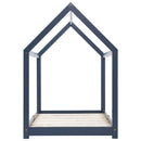 vidaXL szürke tömör fenyőfa gyerekágy-keret 90 x 200 cm