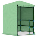 vidaXL acél melegház polcokkal 227 x 223 cm