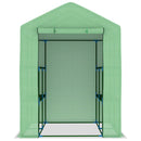 vidaXL acél melegház polcokkal 143 x 143 x 195 cm