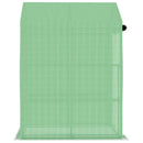 vidaXL acél melegház polcokkal 143 x 143 x 195 cm
