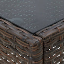vidaXL barna polyrattan kerti asztal 40 x 40 x 45 cm
