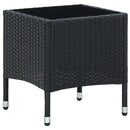 vidaXL fekete polyrattan kerti asztal 40 x 40 x 45 cm