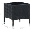 vidaXL fekete polyrattan kerti asztal 40 x 40 x 45 cm