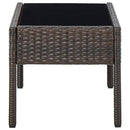 vidaXL barna polyrattan kerti asztal 75 x 40 x 37 cm