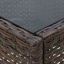 vidaXL barna polyrattan kerti asztal 75 x 40 x 37 cm