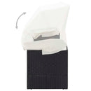 vidaXL fekete polyrattan kerti kanapé napellenzővel