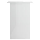 vidaXL magasfényű fehér szerelt fa íróasztal 90 x 50 x 74 cm