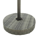 vidaXL szürke polyrattan kerti asztal 60,5 x 106 cm